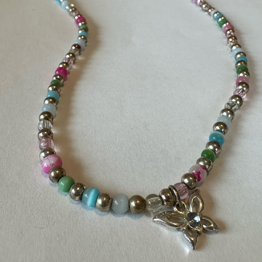 y2k butterfly choker necklace
